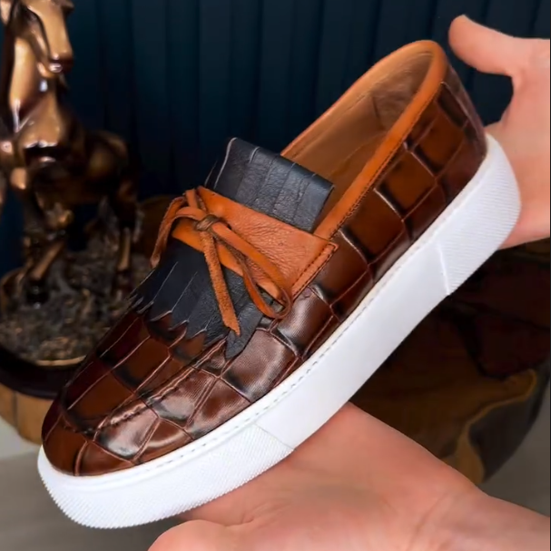 Crocodile Leather Yulefu Shoes