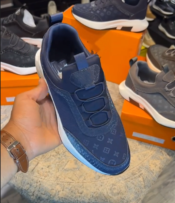 Leather Printed Lightweight Casual Shoes