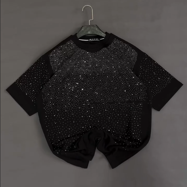 Sparkling Starry Sky Diamond Set Short Sleeve