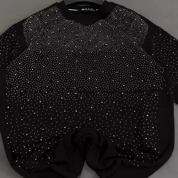 Sparkling Starry Sky Diamond Set Short Sleeve