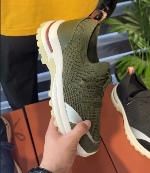 Thick Soled Leather Patchwork Mesh Casual Shoes