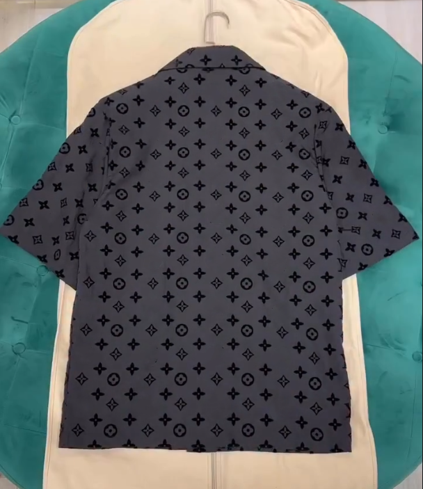Luxury Printed Short Sleeved Shirt