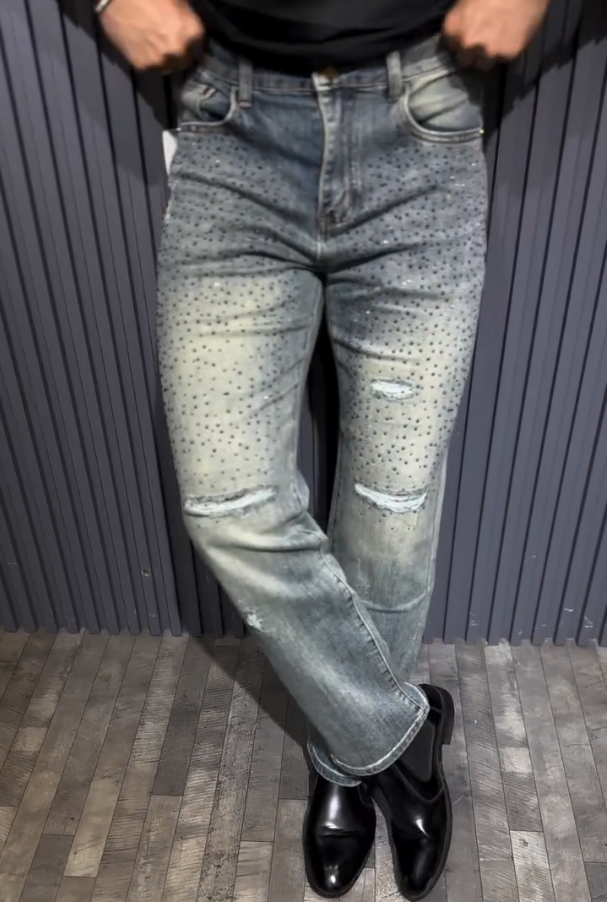 Diamond Studded Sparkling Jeans