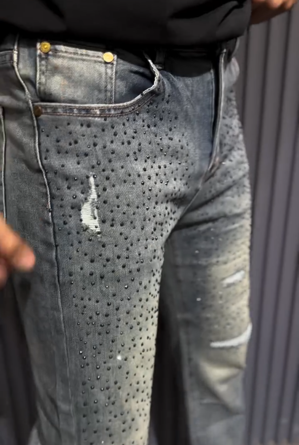 Diamond Studded Sparkling Jeans