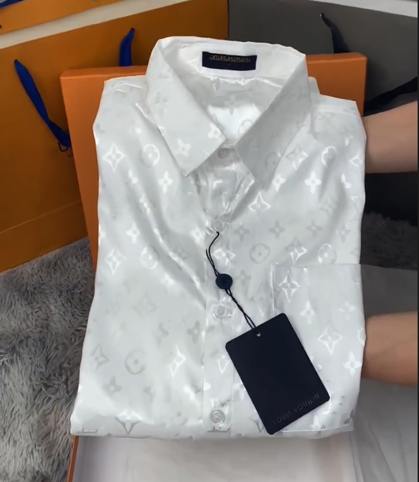 Luxury Printed Short Long Sleeved Shirt