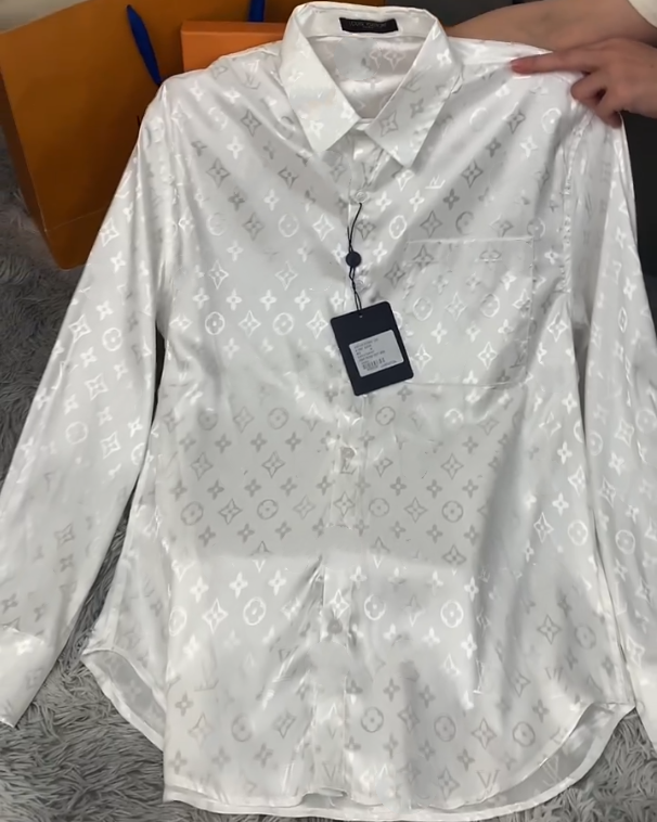 Luxury Printed Short Long Sleeved Shirt