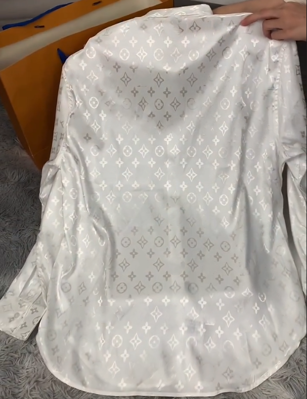Luxury Printed Short Long Sleeved Shirt