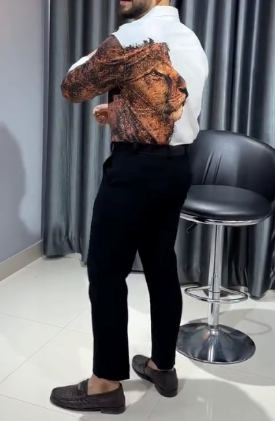 Lion King Shoulder Print Long Sleeved Shirt