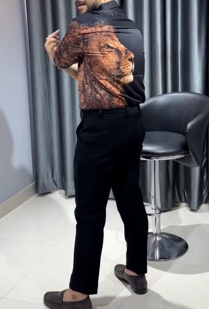 Lion King Shoulder Print Long Sleeved Shirt