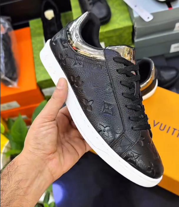 Luxury Embossed Gold Border Casual Shoes