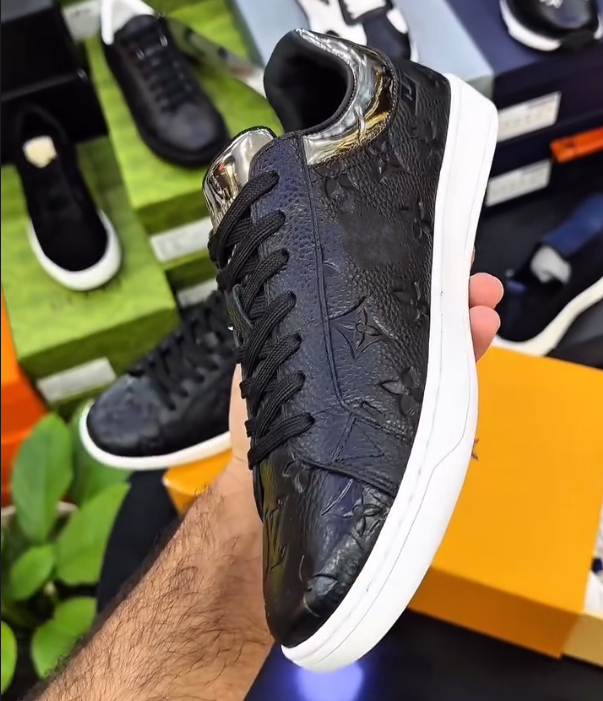 Luxury Embossed Gold Border Casual Shoes