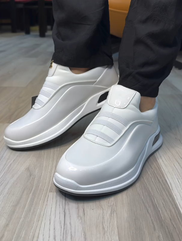 Luxury One Foot Patent Leather Casual Shoes