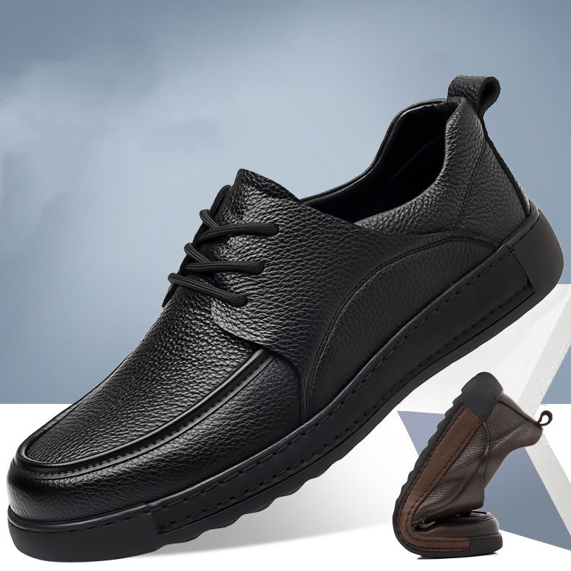 Men's British Retro Top Layer Cowhide Casual Shoes