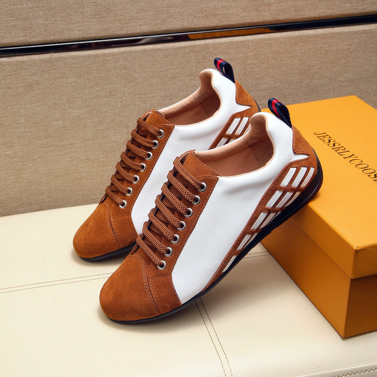 Leather Trendy Casual And Fashionable Sports Shoes