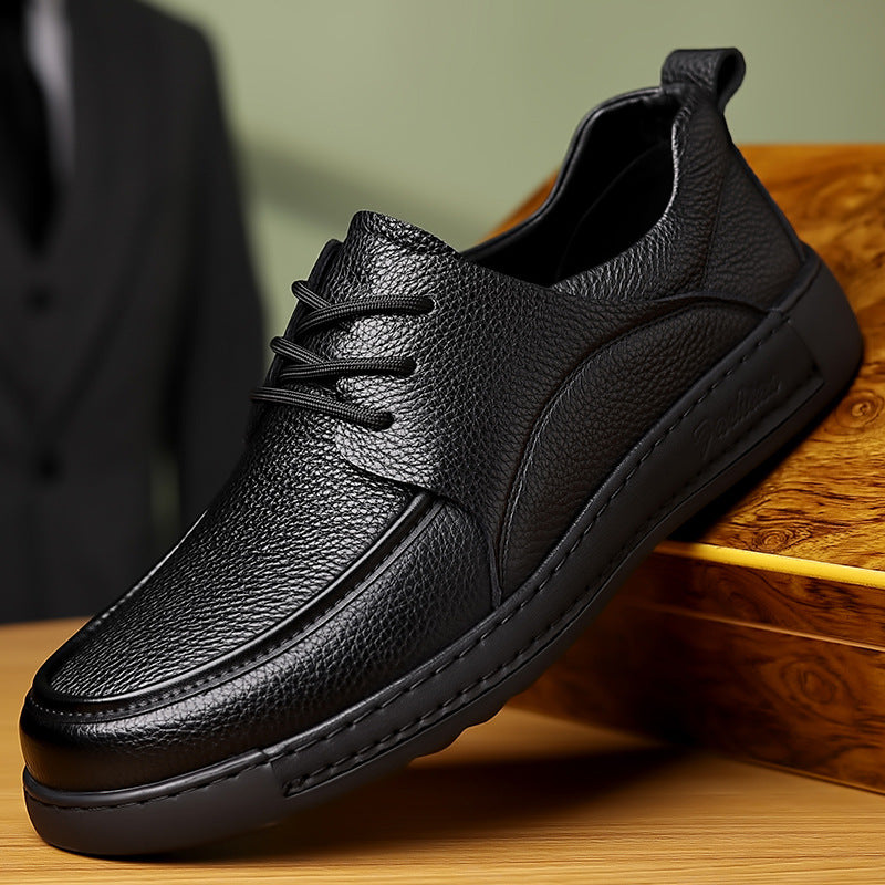 Men's British Retro Top Layer Cowhide Casual Shoes