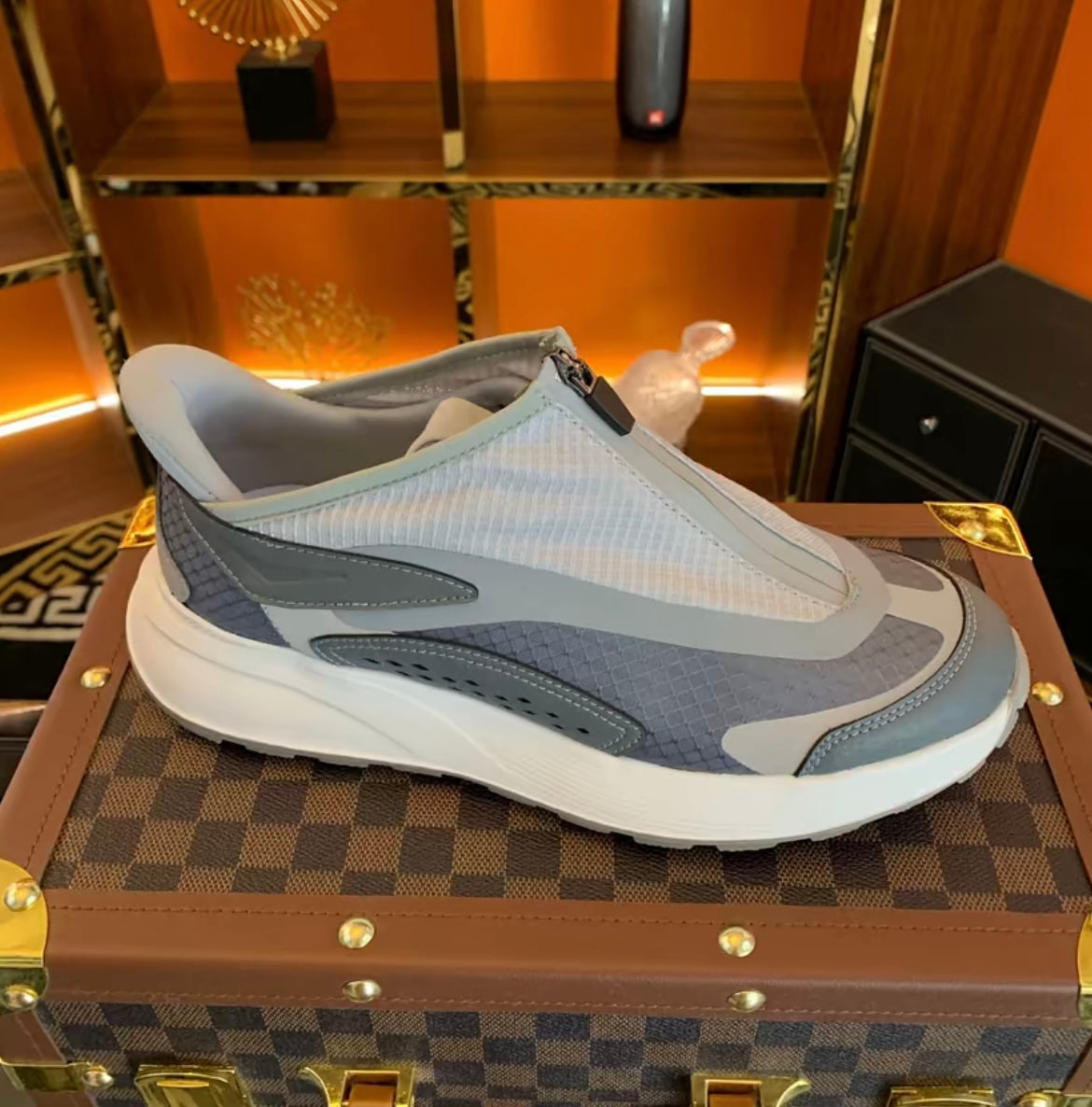 Men's New High-quality Mid Zipper Casual Sports Shoes