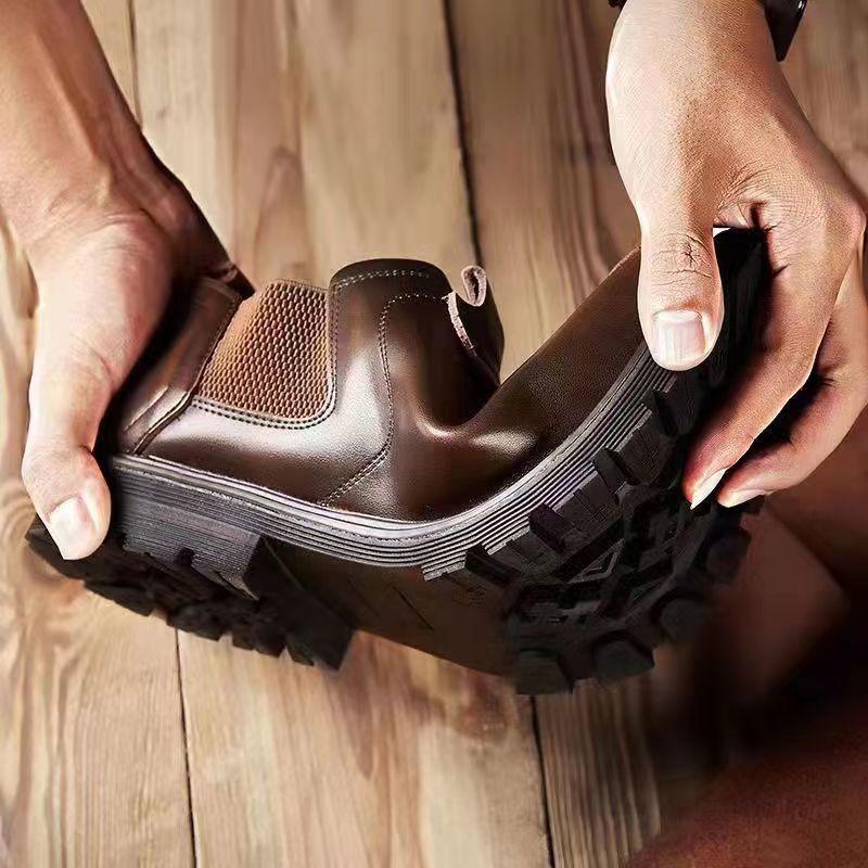 Men's new British style retro casual leather shoes