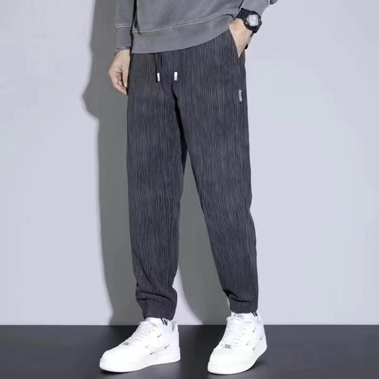 Men's new autumn and winter warm casual pants with added fleece