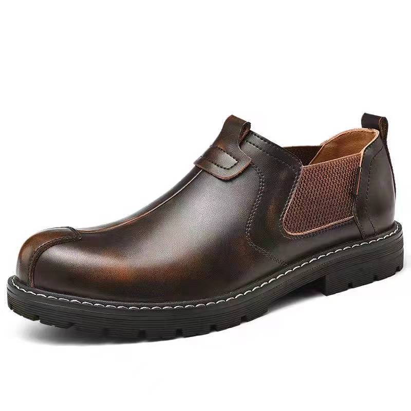 Men's new British style retro casual leather shoes