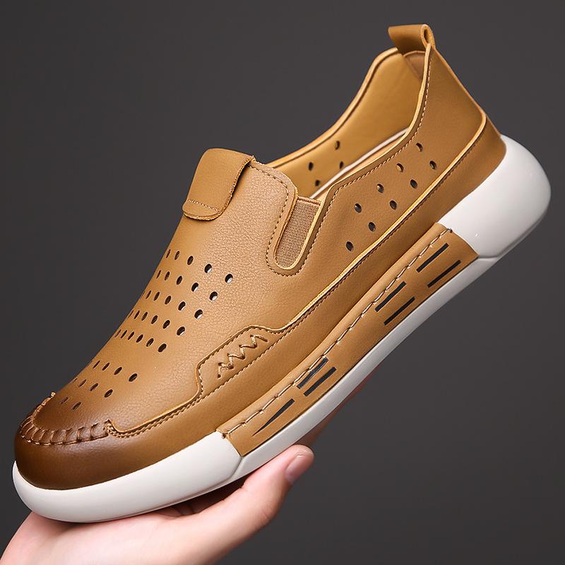 🔥Limited Time Offer 49% OFF🔥Men's Summer New Hollow Breathable Leather Casual Shoes