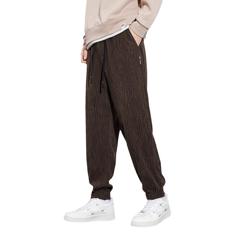 Men's new autumn and winter warm casual pants with added fleece