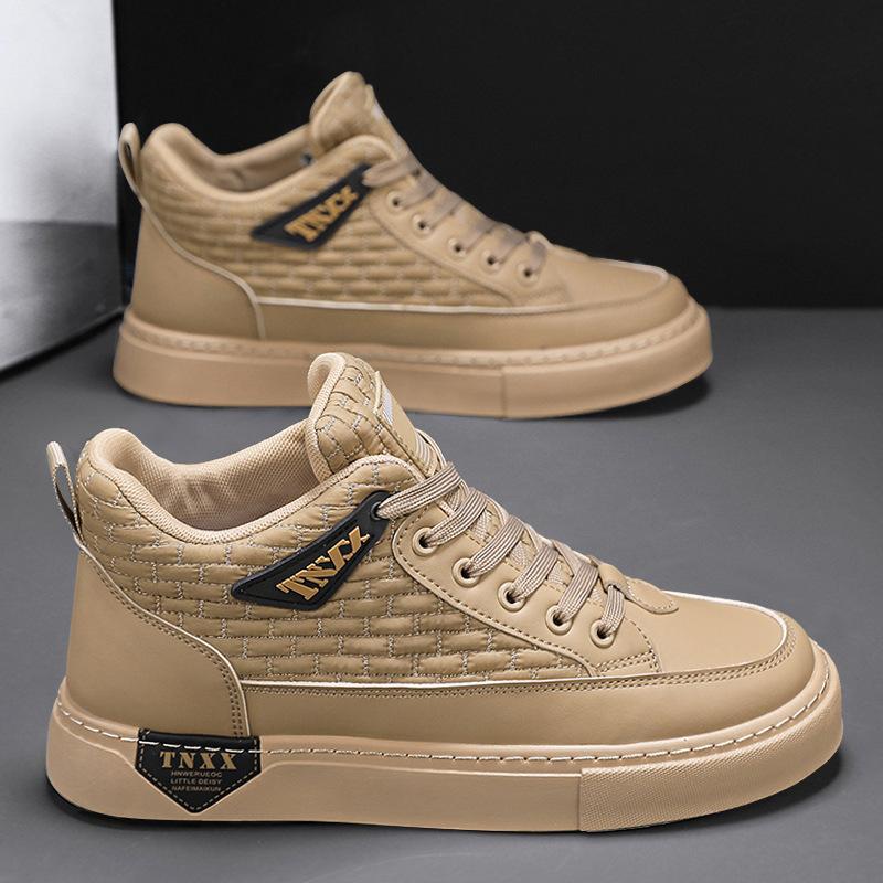 Men's new casual trendy leather sneakers
