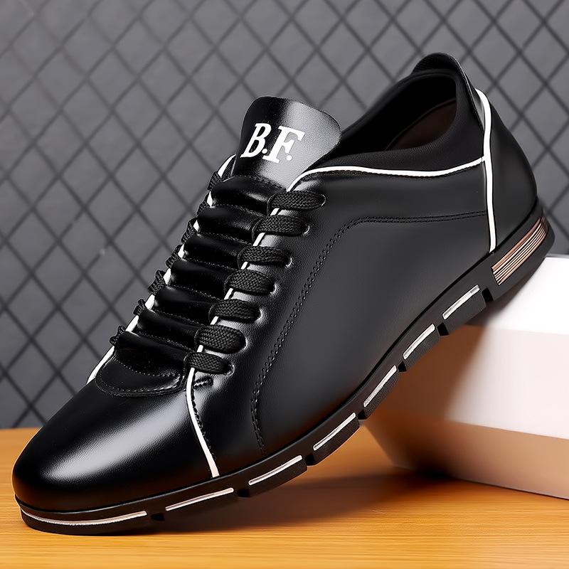 Men's new fashionable British casual leather shoes