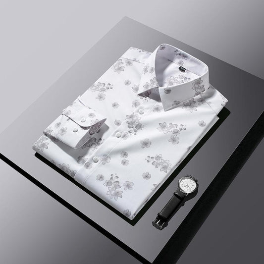 Men's new comfortable and fashionable casual printed shirt