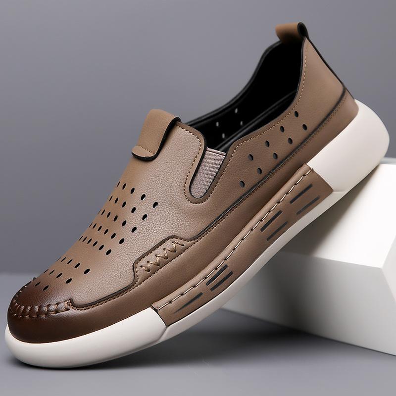 🔥Limited Time Offer 49% OFF🔥Men's Summer New Hollow Breathable Leather Casual Shoes