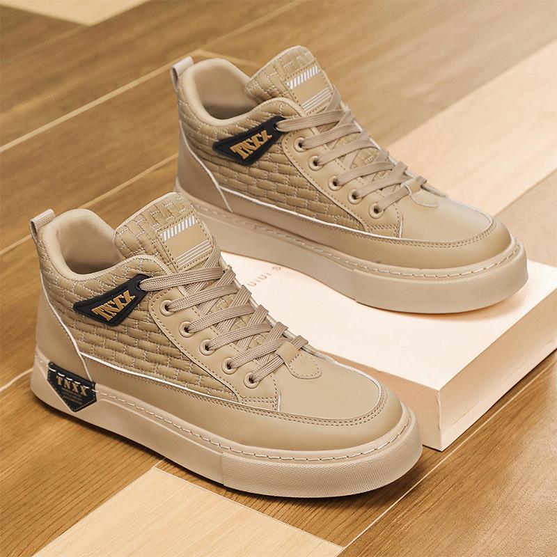 Men's new casual trendy leather sneakers