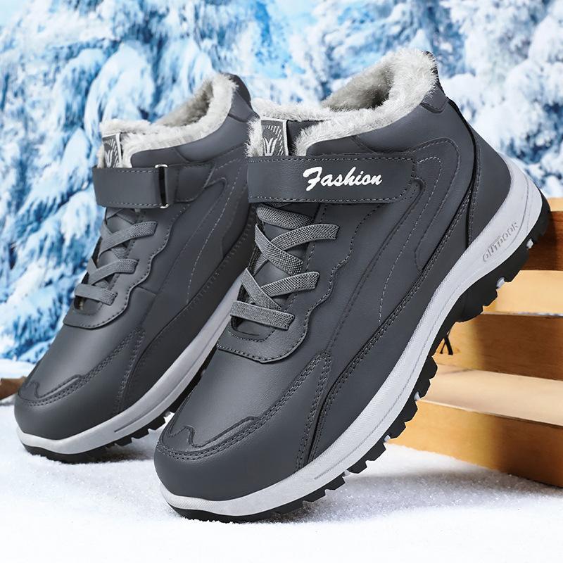 Men's winter plush and thick casual shoes