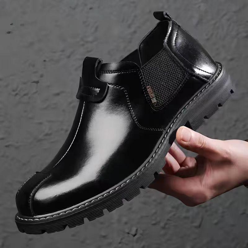 Men's new British style retro casual leather shoes