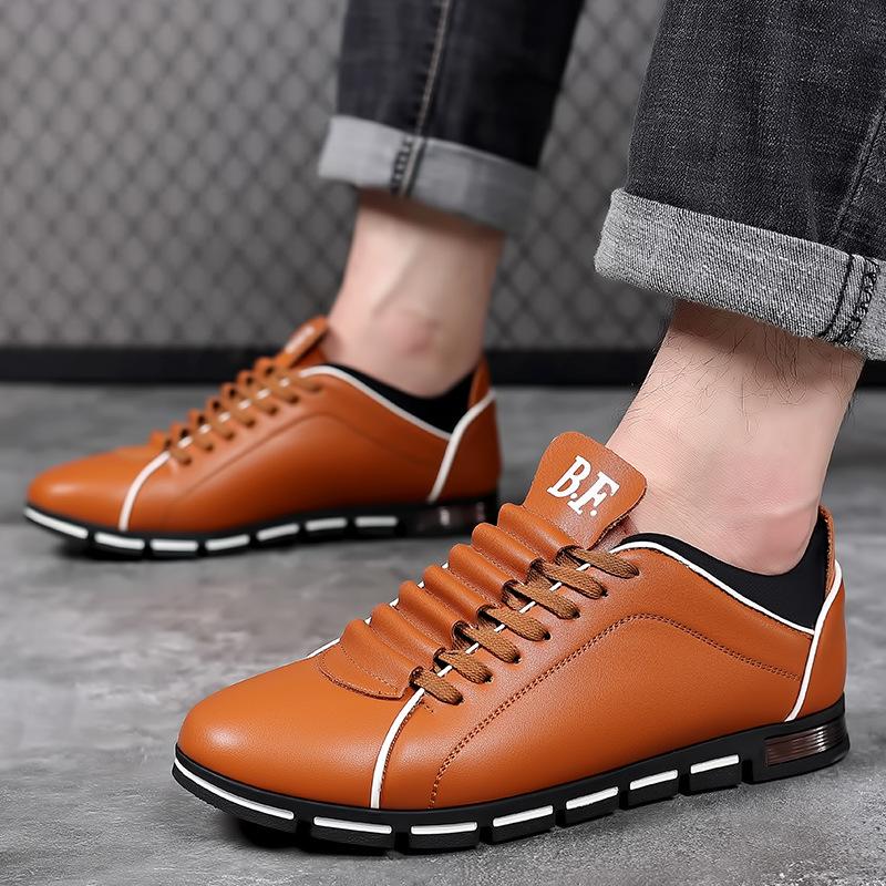 Men's new fashionable British casual leather shoes