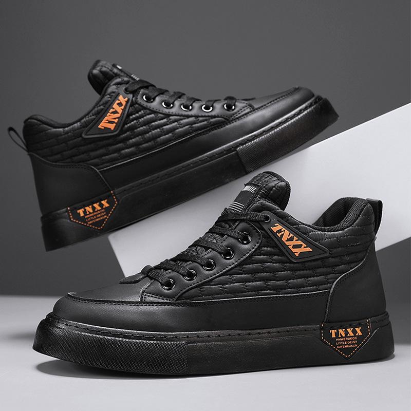 Men's new casual trendy leather sneakers