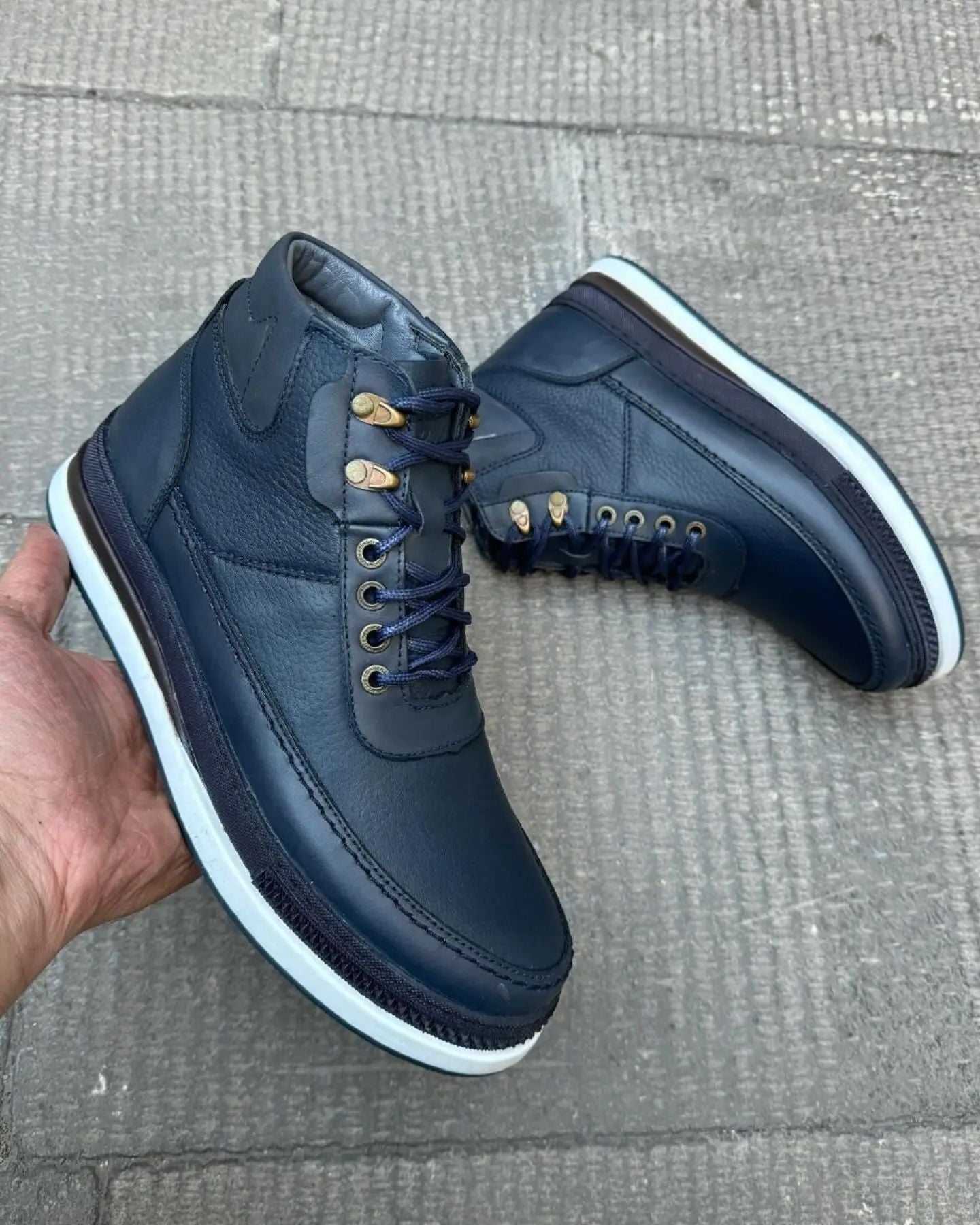 Men's New High Top Leather Casual Boots