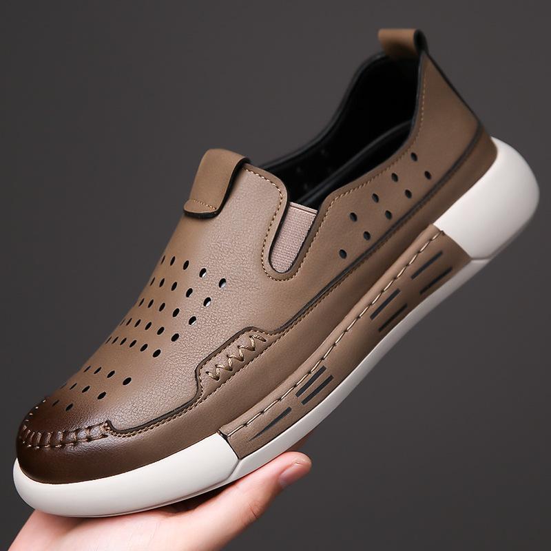 🔥Limited Time Offer 49% OFF🔥Men's Summer New Hollow Breathable Leather Casual Shoes
