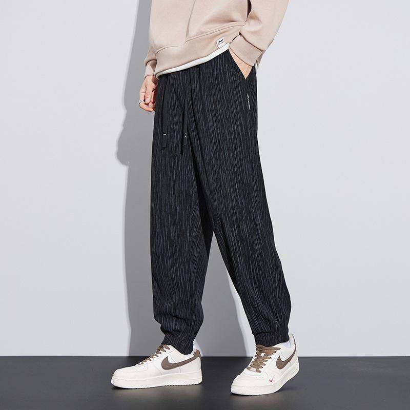 Men's new autumn and winter warm casual pants with added fleece