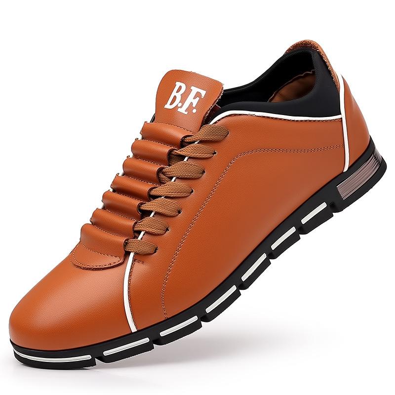 Men's new fashionable British casual leather shoes