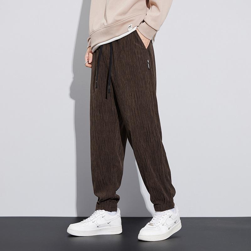 Men's new autumn and winter warm casual pants with added fleece