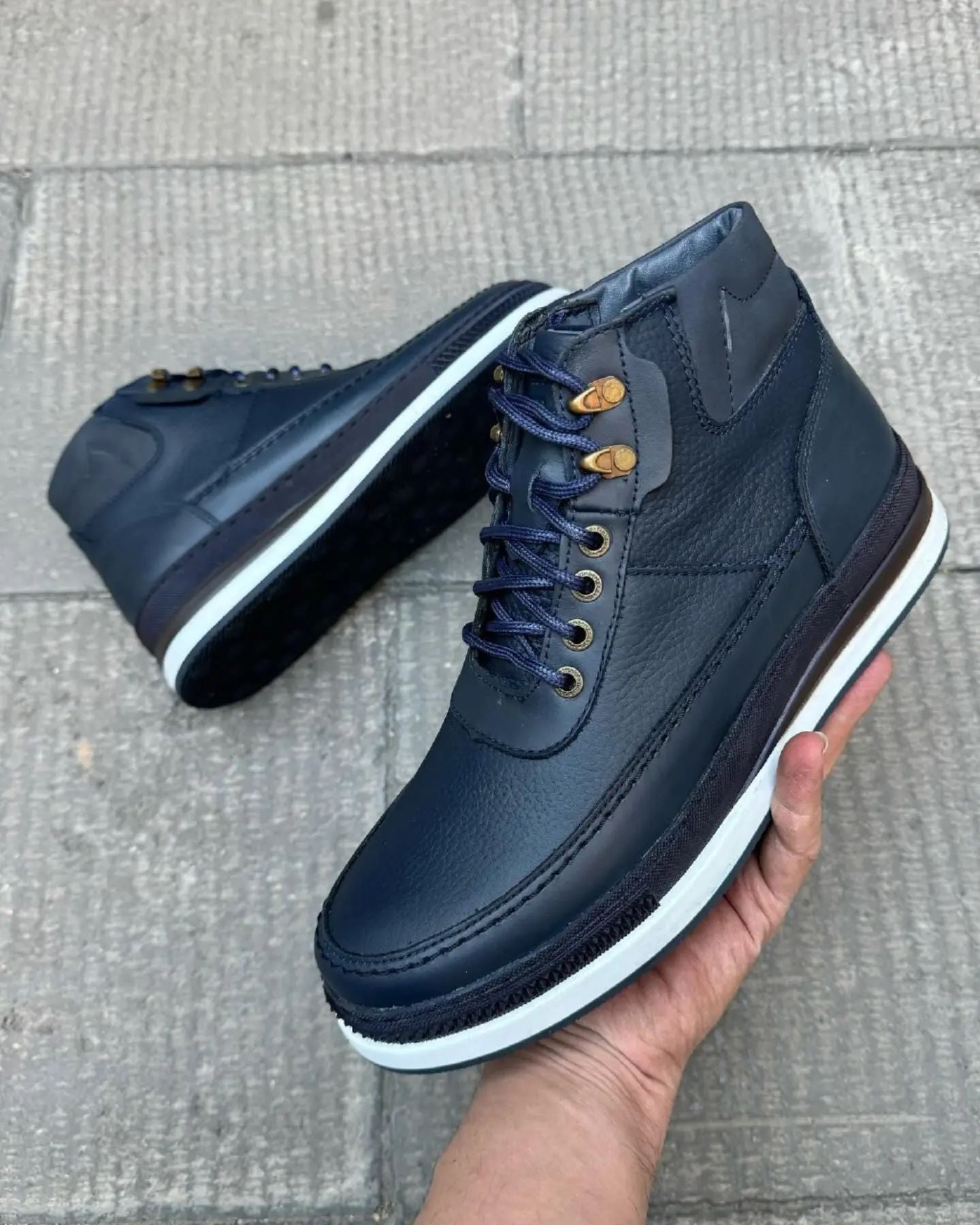 Men's New High Top Leather Casual Boots