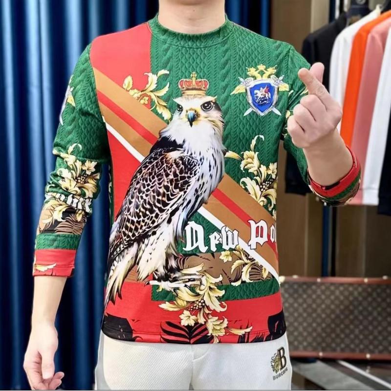 Men's new fashion trend, personalized and handsome long sleeves