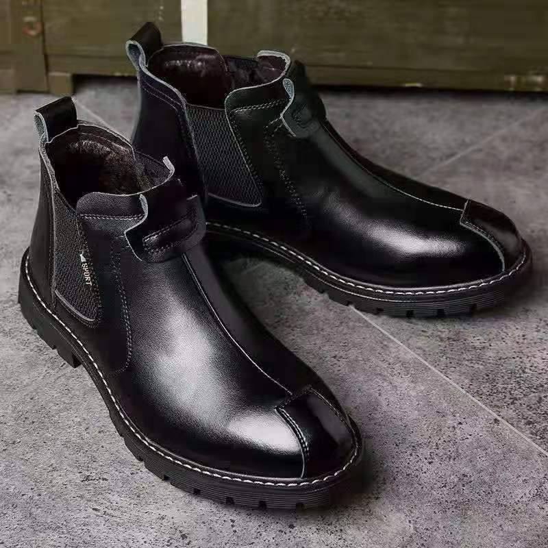 Men's new British style retro casual leather shoes