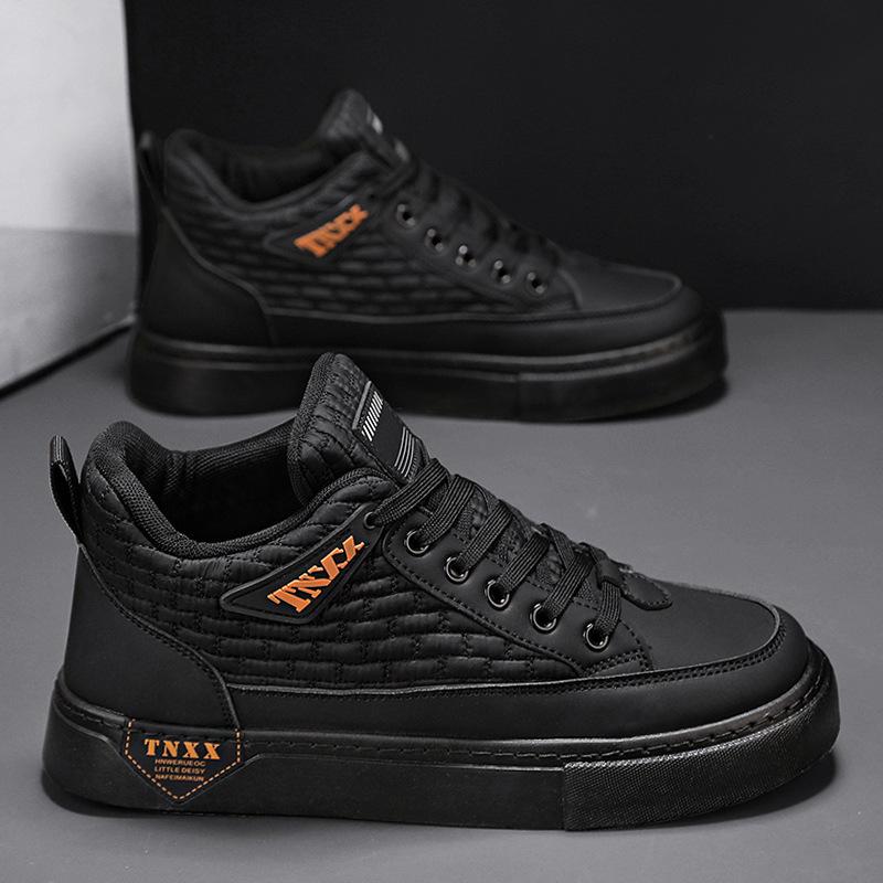 Men's new casual trendy leather sneakers