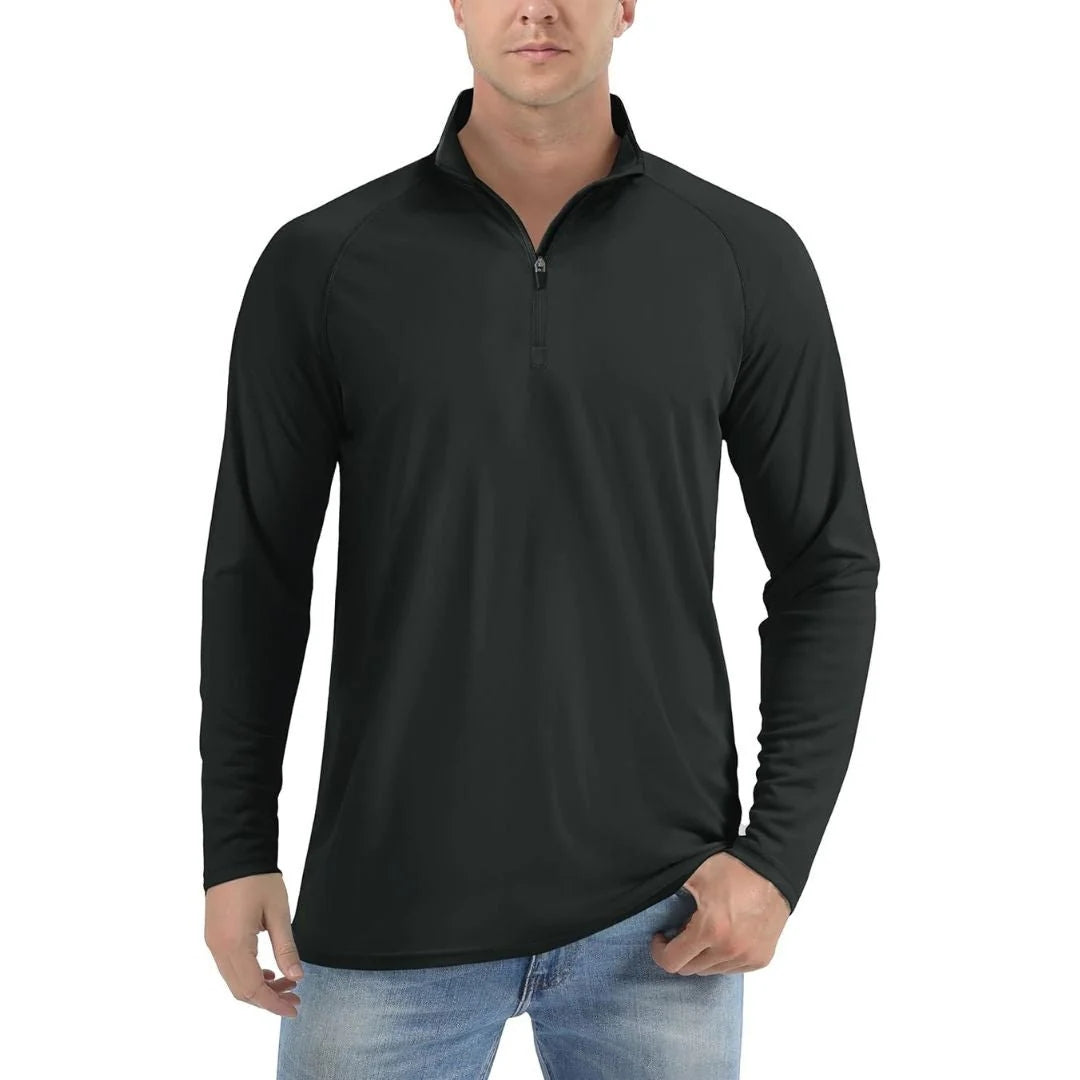 Men's Sun Protective Quick-Dry Stand Collar UV Long Sleeve Shirts