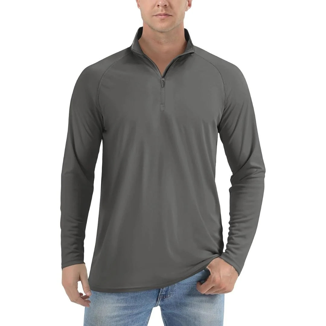 Men's Sun Protective Quick-Dry Stand Collar UV Long Sleeve Shirts