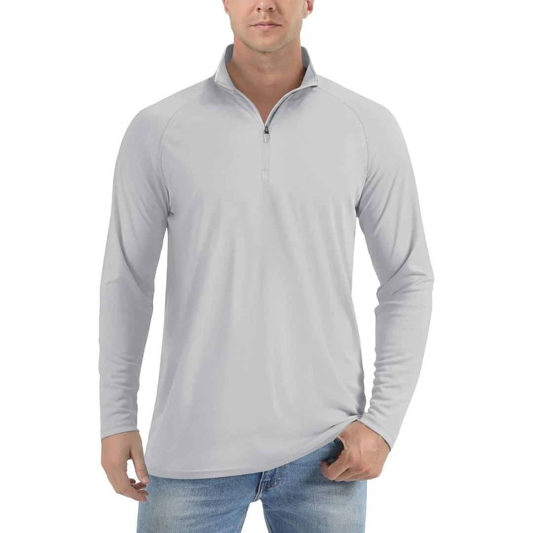 Men's Sun Protective Quick-Dry Stand Collar UV Long Sleeve Shirts
