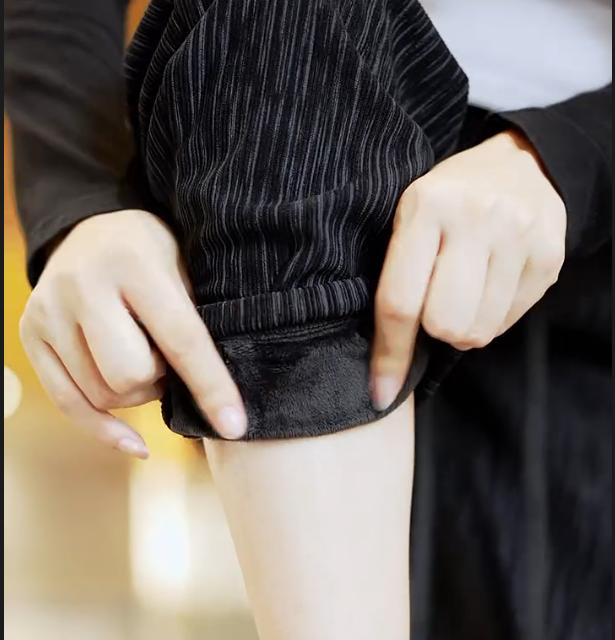 Men's new autumn and winter warm casual pants with added fleece