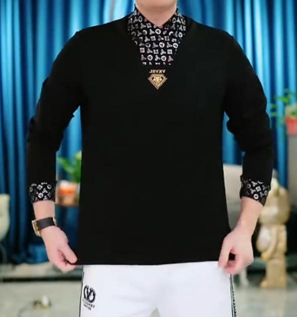 Men's New Breathable Patchwork Casual Top