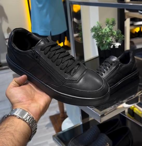 Men's New Side Zipper Leather Sports And Leisure Shoes