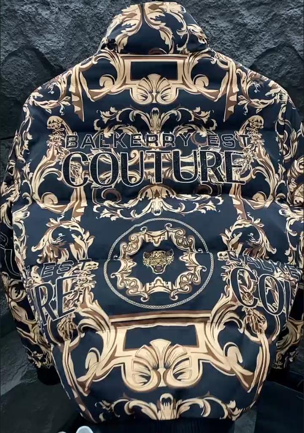 Men's New Autumn And Winter Hot Stamping Printed Velvet Jacket